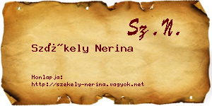 Székely Nerina névjegykártya